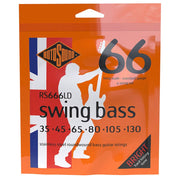 Rotosound RS666LD Swing Bass 66 snarenset elektrische basgitaar, 6-snarig, stainless steel, 35-130, standard gauge