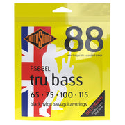 Rotosound RS88EL Tru Bass 88 snarenset elektrische basgitaar, black nylon flatwound, 65-115, standard gauge, extra long scale