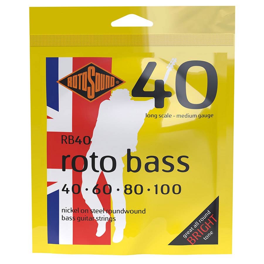 Rotosound RB40 Roto Bass snarenset elektrische basgitaar, nickel wound, 40-100, medium gauge