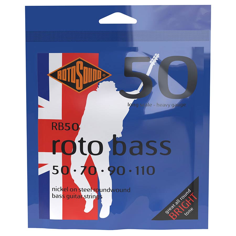 Rotosound RB50 Roto Bass snarenset elektrische basgitaar, nickel wound, 50-110, heavy gauge