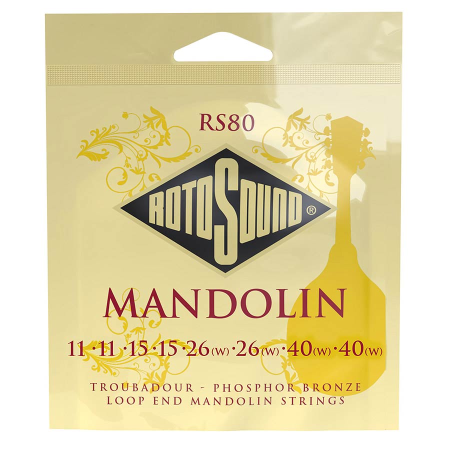 Rotosound RS80 Traditional Instruments snarenset mandoline, phospor bronze, loop end