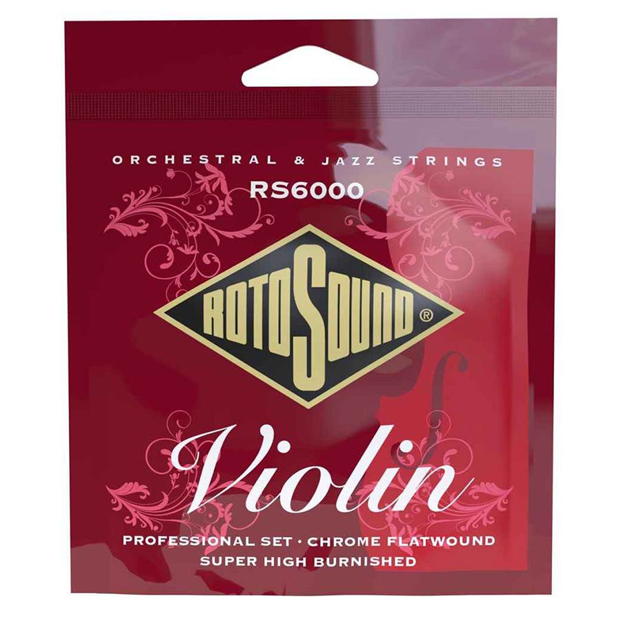 Rotosound RS6000 Orchestral & Jazz snarenset viool 4/4, chrome flatwound, super high burnished