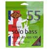 Rotosound RS555LD Solo Bass 55 snarenset elektrische basgitaar, 5-snarig, linea pressure wound 45-130, standard gauge