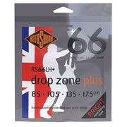 Rotosound RS66LH+ Swing Bass 66 snarenset elektrische basgitaar, stainless steel, 85-175 drop zone plus, custom gauge