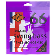 Rotosound RDB665LD Swing Bass 66 snarenset elektrische basgitaar, 5-snarig, stainless steel, 45-130 double ball end, standard gauge