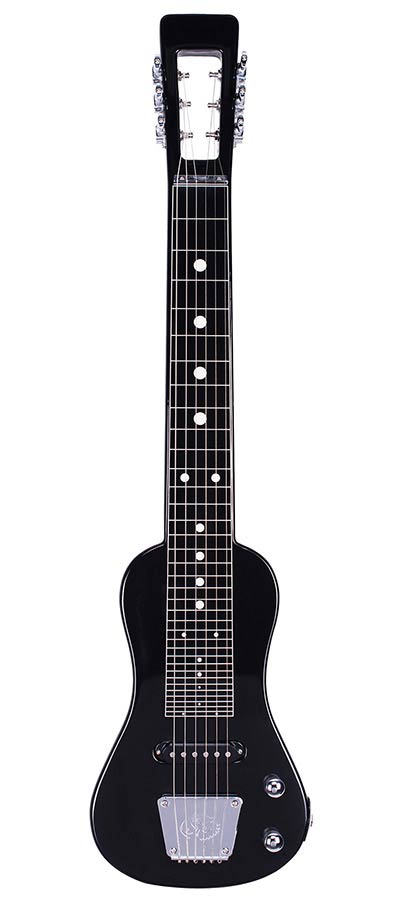 SX LG3BK lapsteel gitaar met tas en glazen slide – zwart