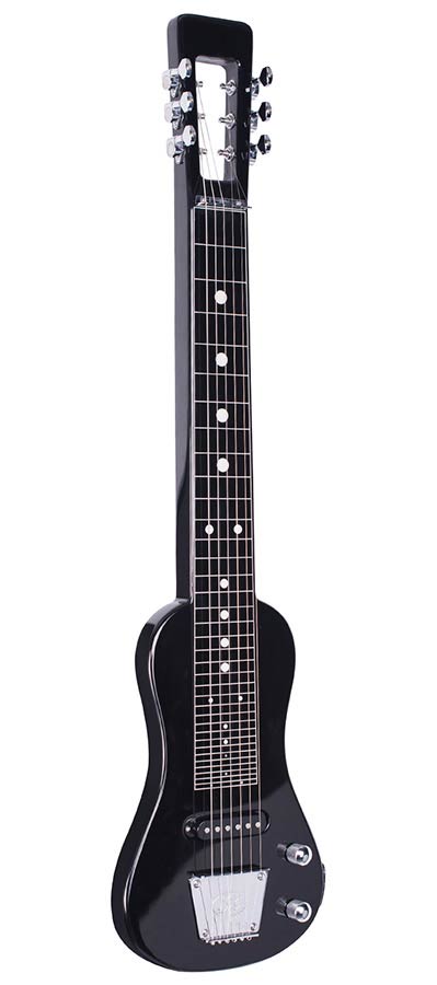 SX LG3BK lapsteel gitaar met tas en glazen slide – zwart