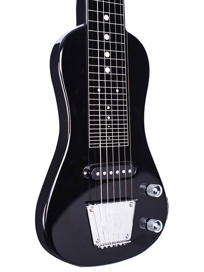 SX LG3BK lapsteel gitaar met tas en glazen slide – zwart