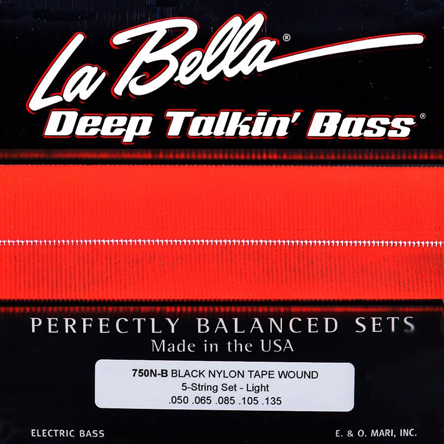 La Bella 750N-B Deep Talkin' Bass tape wound bassnaren, 050-135