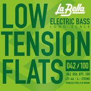 La Bella LTF-4A Low Tension Flats flatwound bassnaren, 042-100