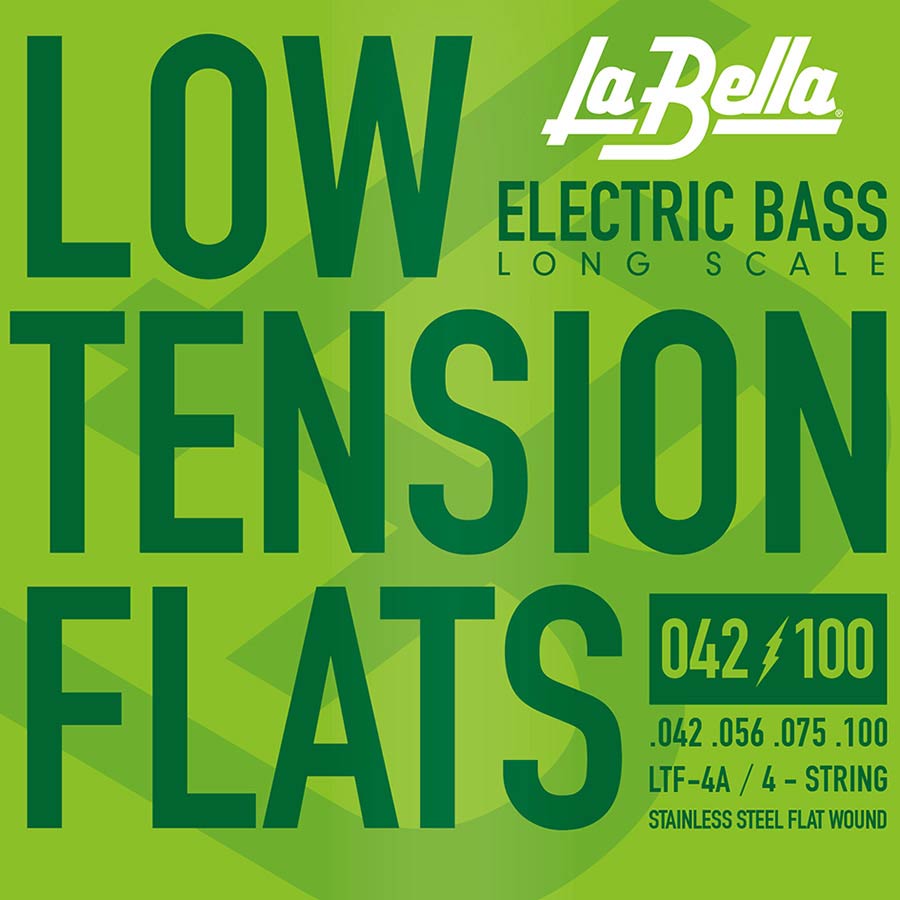 La Bella LTF-4A Low Tension Flats flatwound bassnaren, 042-100