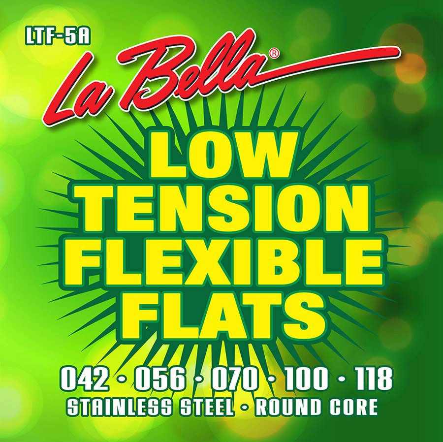 La Bella LTF-5A Low Tension Flats flatwound bassnaren, 042-118