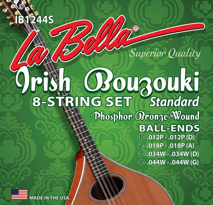 La Bella IB1244S World Folk snaren voor Ierse bouzouki, 012-044