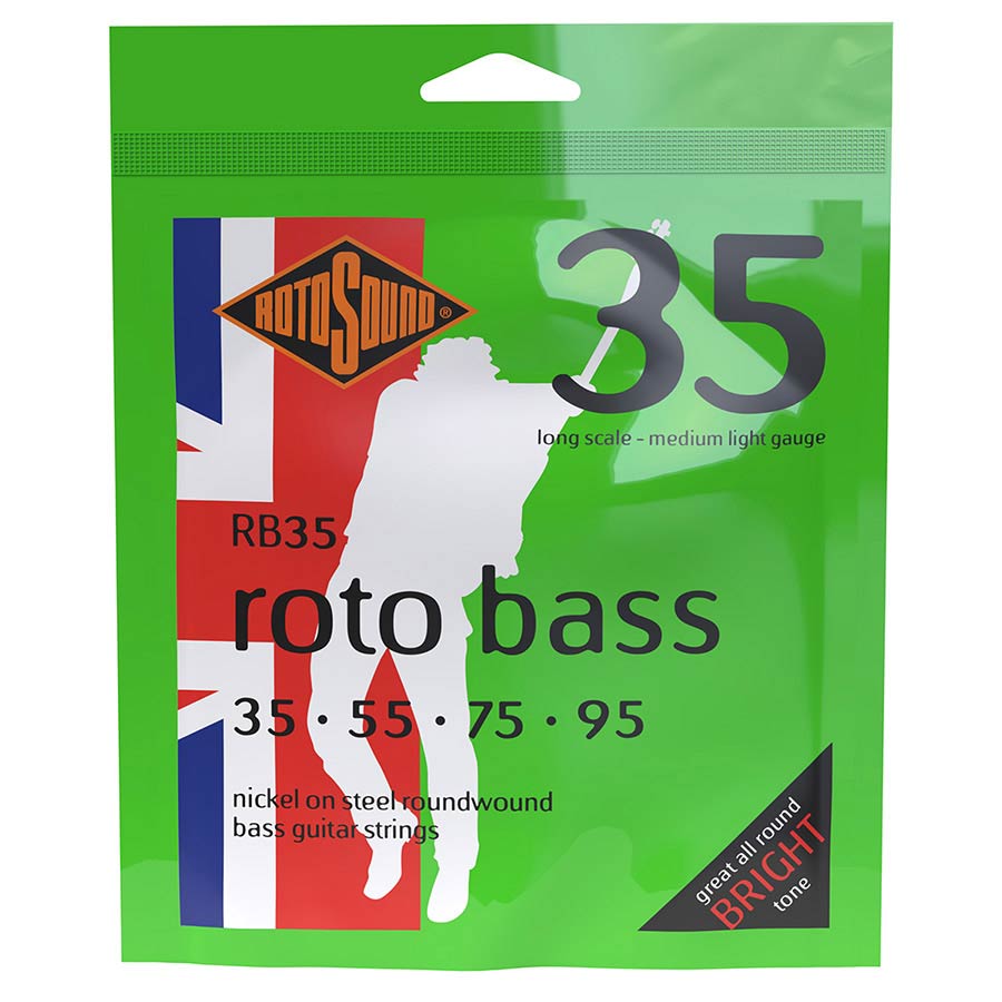 Rotosound RB35 Roto Bass snarenset elektrische basgitaar, nickel wound, 35-95, medium light gauge