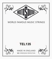 Rotosound TEL135 Tru Bass 88 .135 snaar voor basgitaar, black nylon flatwound, low B, extra lang