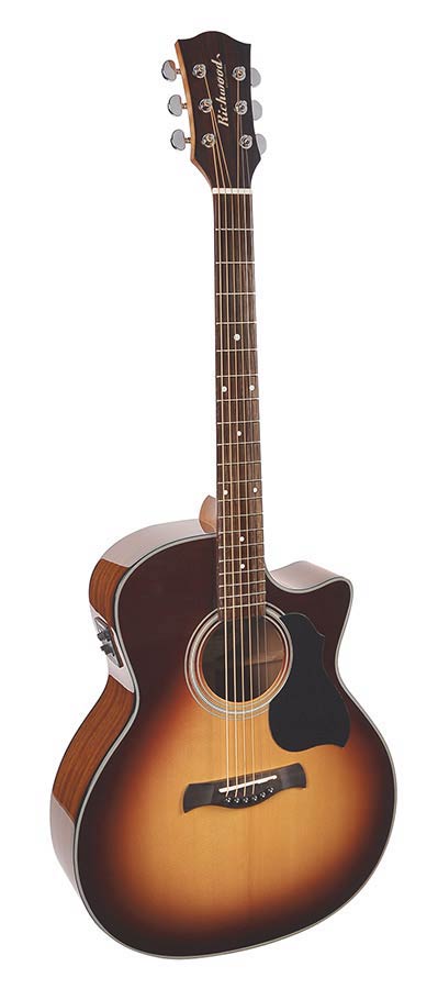 Richwood G-40-CESB Master Series handgemaakte grand auditorium gitaar, massief sparren en mahonie, Presys I, glanzend afgewerkt