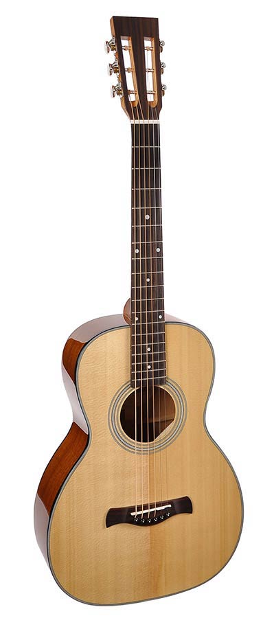 Richwood P-40 Master Series handgemaakte parlor gitaar, massief sparren en mahonie, glanzend afgewerkt