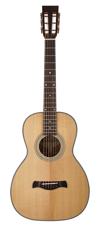 Richwood P-40 Master Series handgemaakte parlor gitaar, massief sparren en mahonie, glanzend afgewerkt