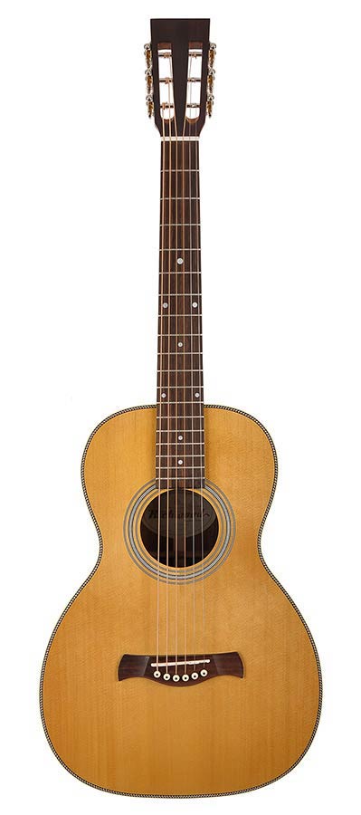Richwood P-65-VA Master Series handgemaakte parlor gitaar, massief sparren en palissander, vintage aged afgewerkt