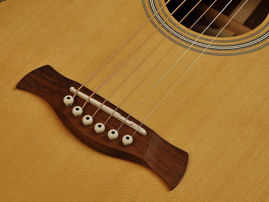 Richwood P-65-VA Master Series handgemaakte parlor gitaar, massief sparren en palissander, vintage aged afgewerkt
