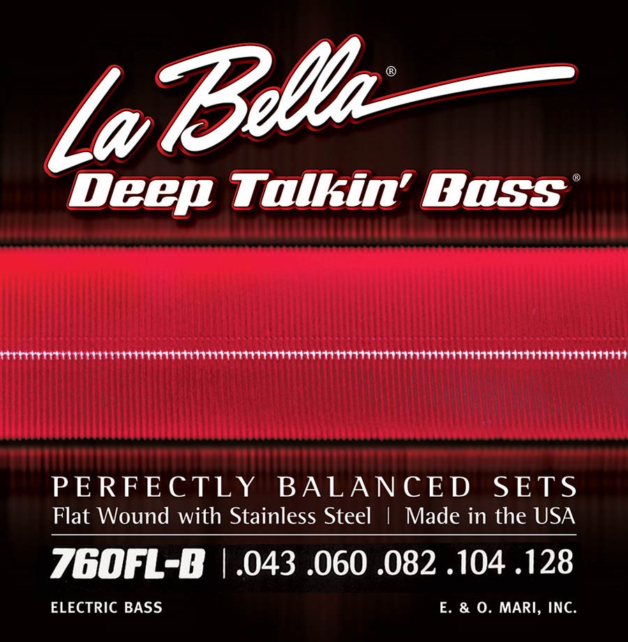 La Bella 760FL-B Deep Talkin' Bass flatwound bassnaren, lichte spanning, 043-128