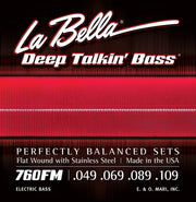 La Bella 760FM Deep Talkin' Bass flatwound bassnaren, medium spanning, 049-109