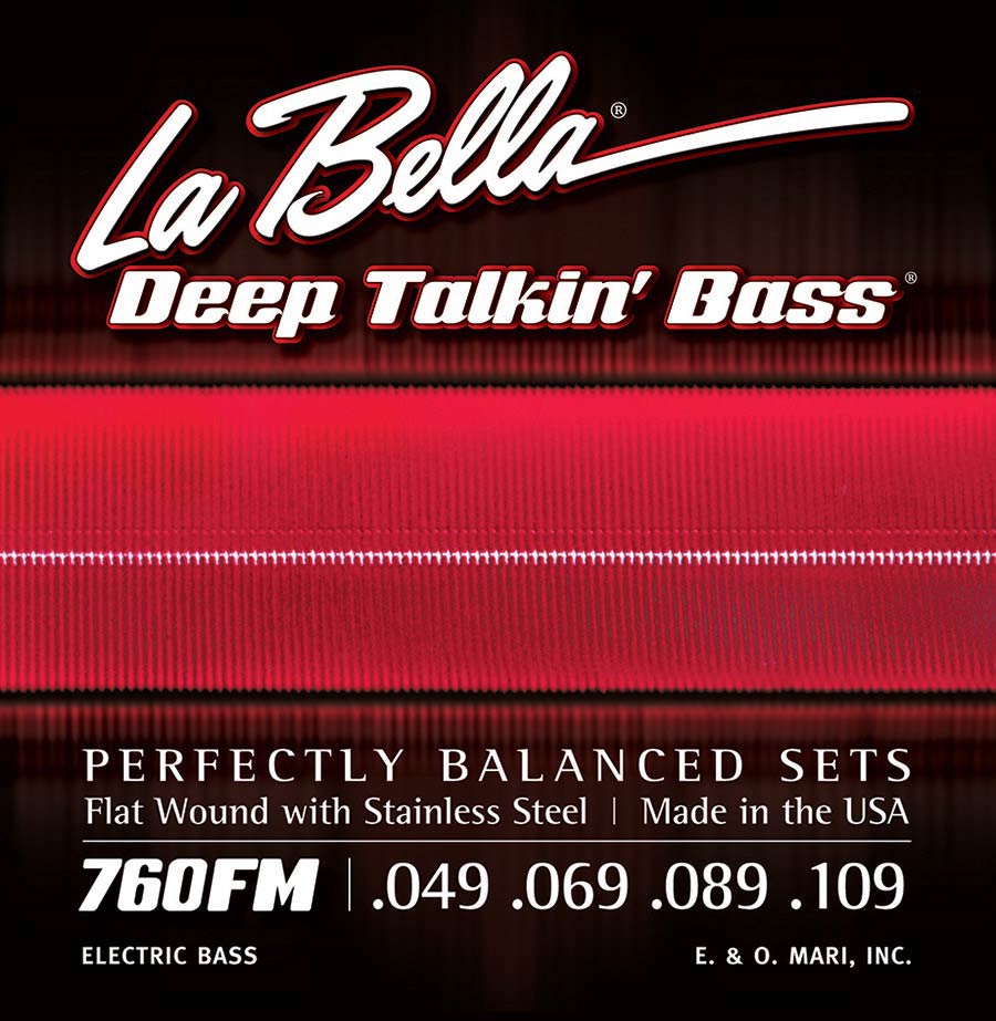 La Bella 760FM Deep Talkin' Bass flatwound bassnaren, medium spanning, 049-109
