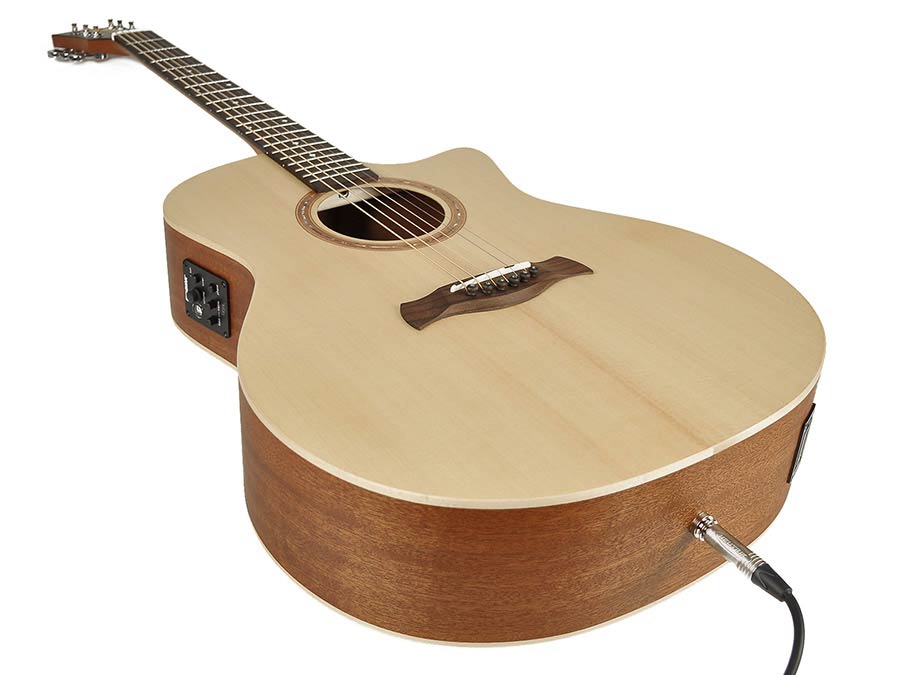 Richwood SWG-110-CE Master Series handgemaakte gitaar "Songwriter M", massief sparren en mahonie, cutaway, Fishman Presys I
