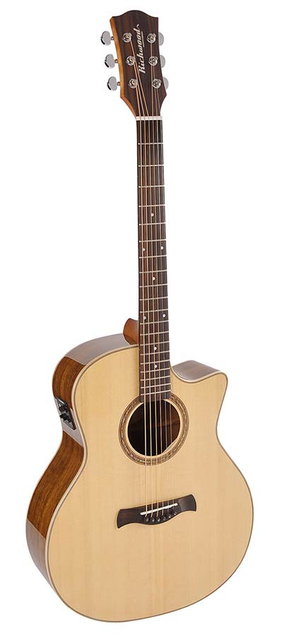 Richwood SWG-130-CE Master Series handgemaakte gitaar "Songwriter O", massief sparren en ovangkol, cutaway, Fishman Presys I