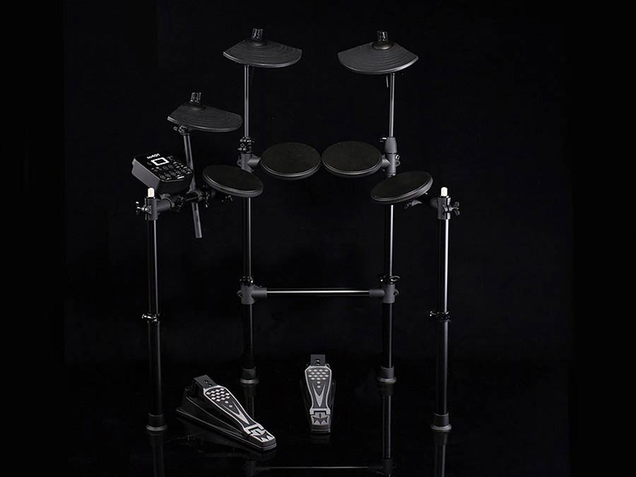 digital drum kit, compact design, foldable, 7 pads, 2 pedals
