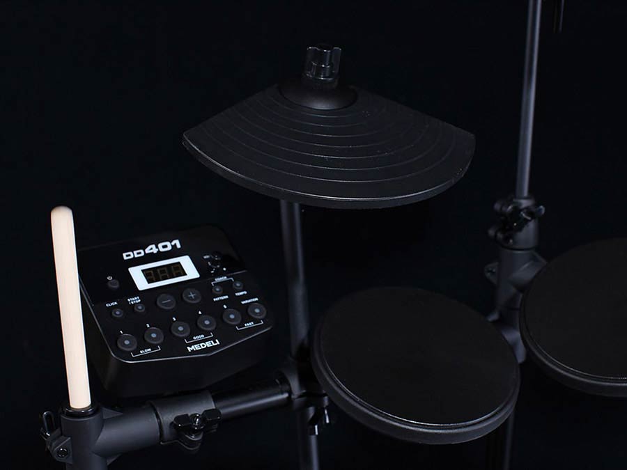 digital drum kit, compact design, foldable, 7 pads, 2 pedals