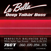 La Bella 760T Deep Talkin' Bass tape wound bassnaren, 060-115