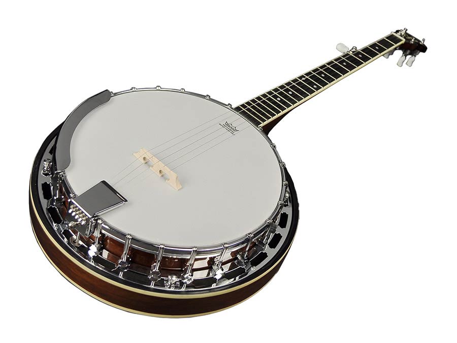 Richwood RMB-605 Heritage Series 5-snarige bluegrassbanjo, mahonie ketel, 24 beugels