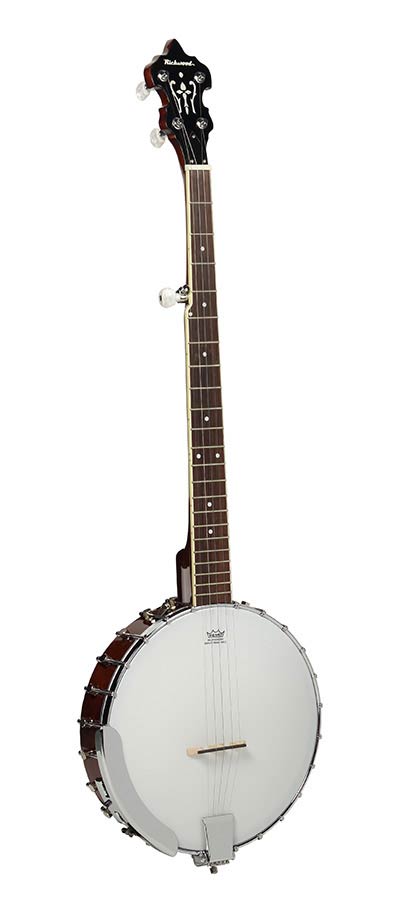 Richwood RMB-405 Heritage Series folkbanjo 5-snarig, open achterkant, 24 beugels