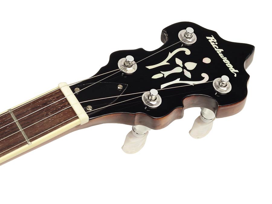 Richwood RMB-405 Heritage Series folkbanjo 5-snarig, open achterkant, 24 beugels