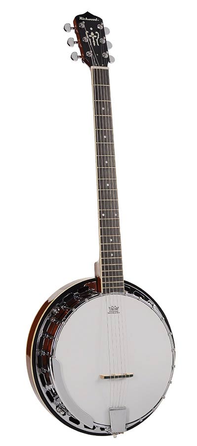 Richwood RMB-606 Heritage Series gitaarbanjo 6-snarig, mahonie ketel, 24 beugels