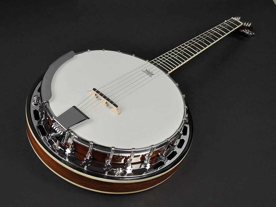 Richwood RMB-606 Heritage Series gitaarbanjo 6-snarig, mahonie ketel, 24 beugels