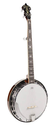 Richwood RMB-905 Heritage Series bluegrassbanjo, 5-snarig, aluminium ketel en tonering, ebben toets, 24 beugels