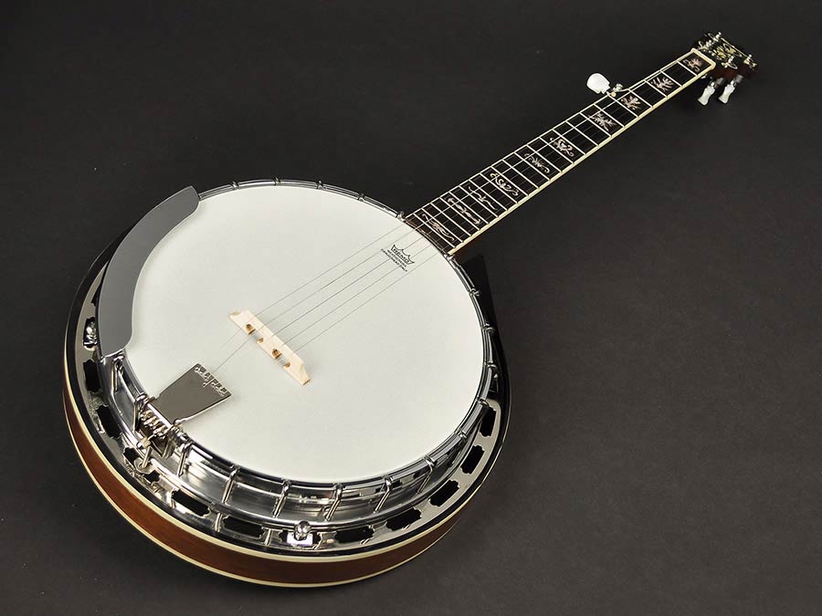 Richwood RMB-905 Heritage Series bluegrassbanjo, 5-snarig, aluminium ketel en tonering, ebben toets, 24 beugels