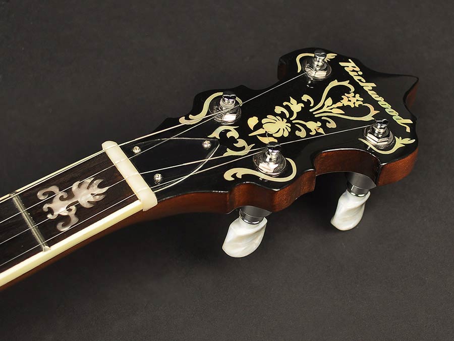 Richwood RMB-905 Heritage Series bluegrassbanjo, 5-snarig, aluminium ketel en tonering, ebben toets, 24 beugels