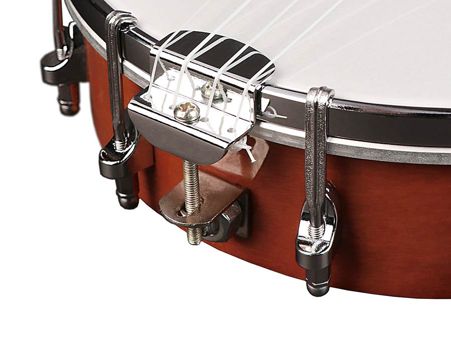 Richwood RMBU-404 Heritage Series ukelelebanjo, open achterkant, mahonie ketel, 12 beugels