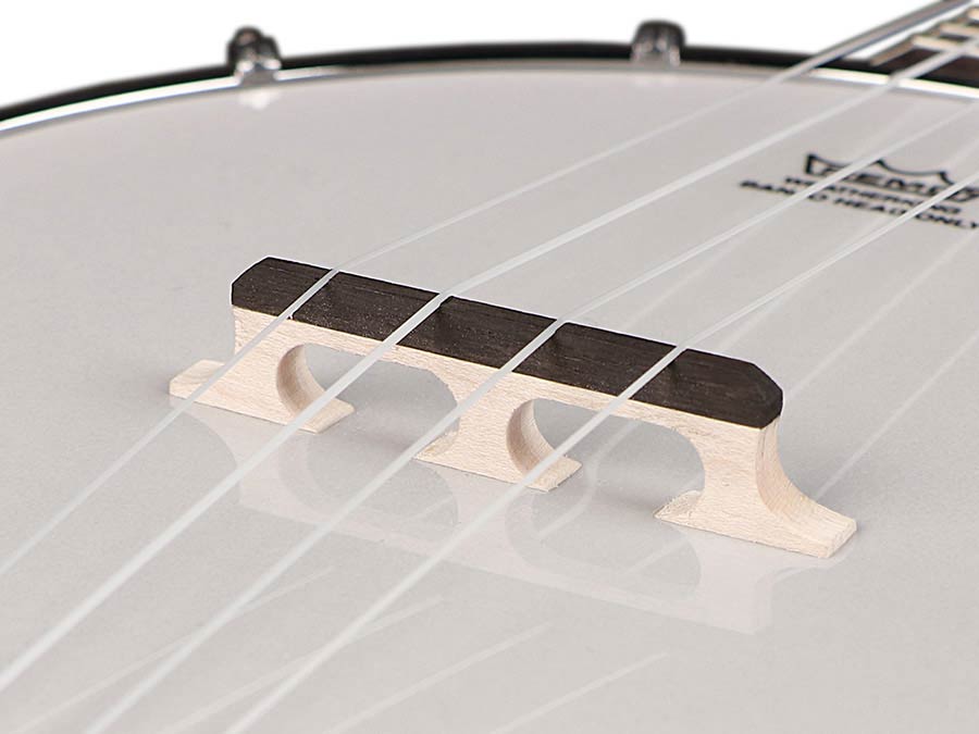 Richwood RMBU-404 Heritage Series ukelelebanjo, open achterkant, mahonie ketel, 12 beugels