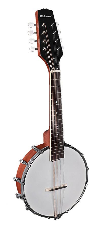 Richwood RMBM-408 Heritage Series mandolinebanjo, open achterkant, mahonie ketel, 12 beugels