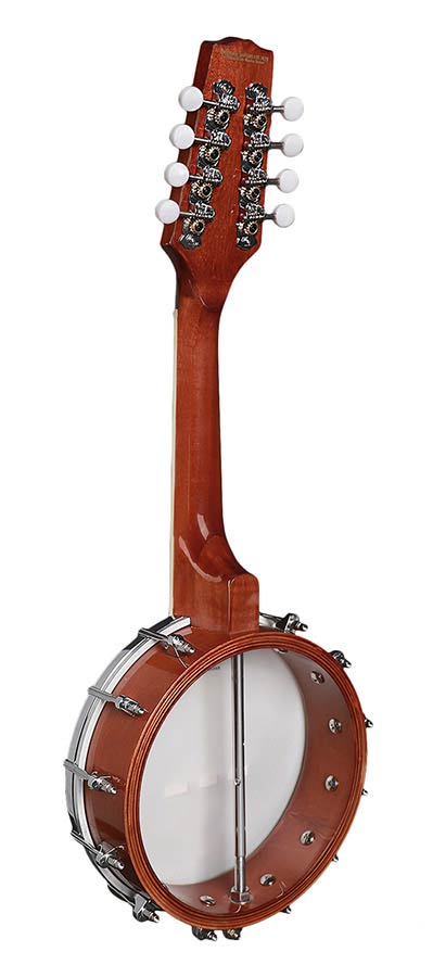 Richwood RMBM-408 Heritage Series mandolinebanjo, open achterkant, mahonie ketel, 12 beugels