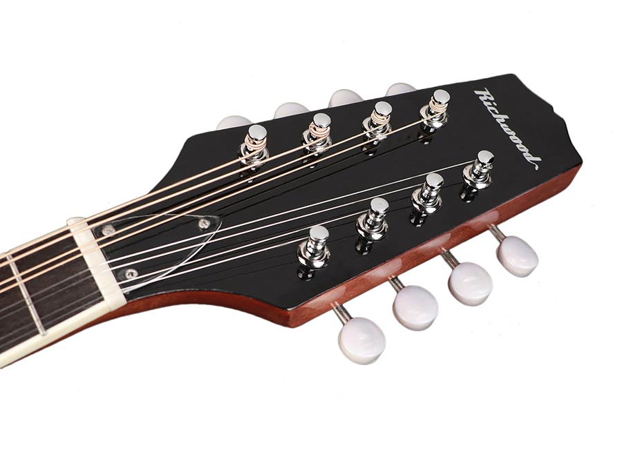 Richwood RMBM-408 Heritage Series mandolinebanjo, open achterkant, mahonie ketel, 12 beugels