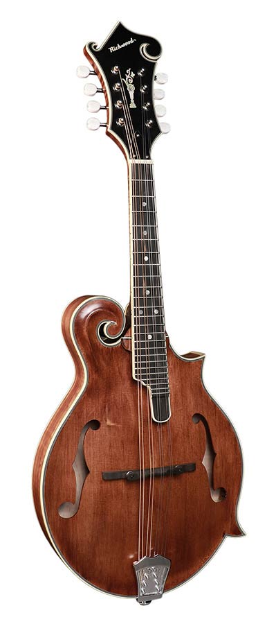 Richwood RMF-220-WN Heritage Series mandoline f-style, massief sparren bovenblad, massief gevlamd esdoorn zij- en achterkant