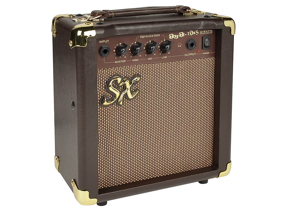 SX AGA1065 akoestische gitaarversterker 10W met 6,5-inch speaker