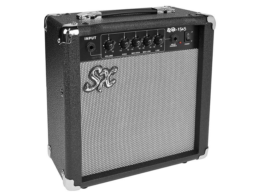 SX BA1565 basgitaarversterker 15 watt met 6,5-inch speaker