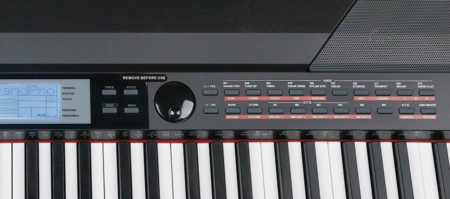 digital stage piano with accompaniment, 88 keys hammer action (GAS-II), 2 x 20 W, black