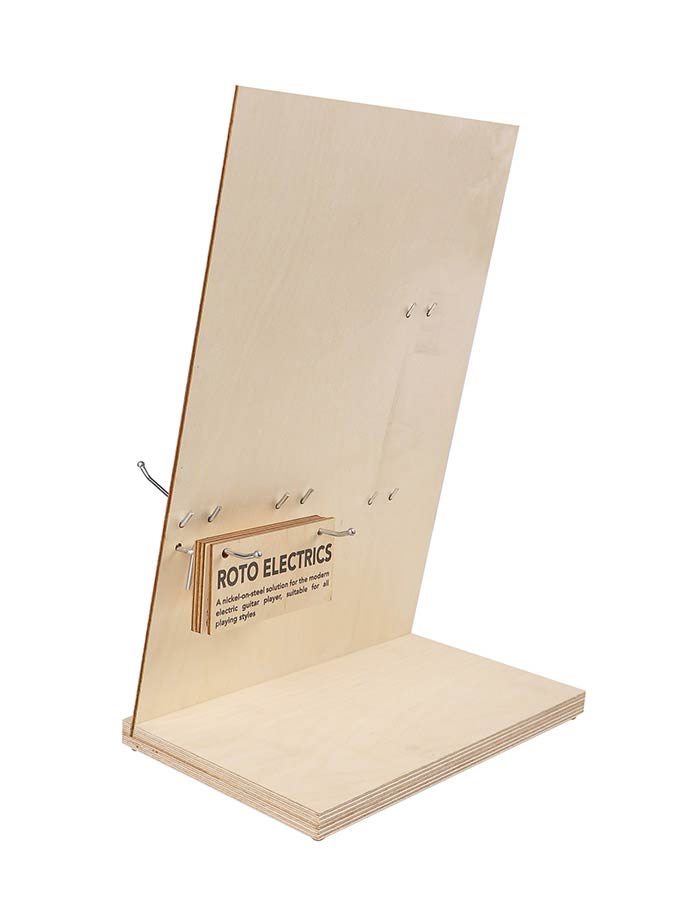 Rotosound RS-CTD-01 toonbankdisplay "set van de maand" met bordjes en haken